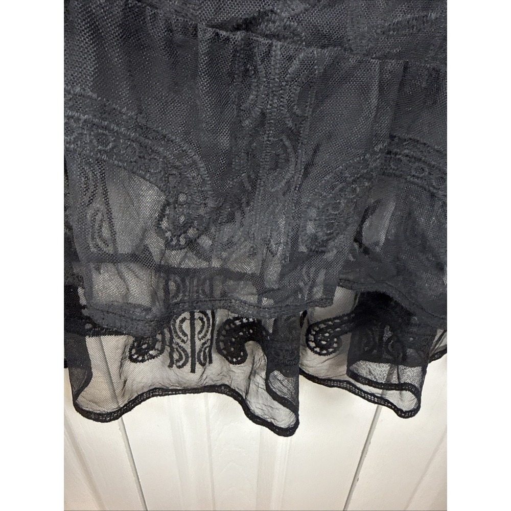 Reba Dress Size L Large Black Lace High Low Maxi Western Goth NEW WITH TAGS - Picture 5 of 16